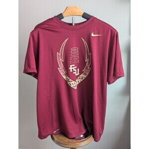 Nike Florida State University Tshirt Size Large Garnet and Gold College Football